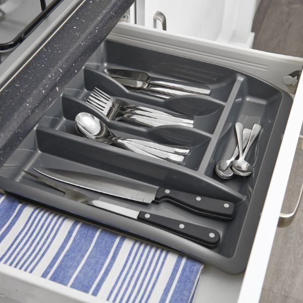 Addis 510855 Drawer Organiser - Metallic - Premium Cutlery Trays & Holders from Addis - Just $5.99! Shop now at W Hurst & Son (IW) Ltd