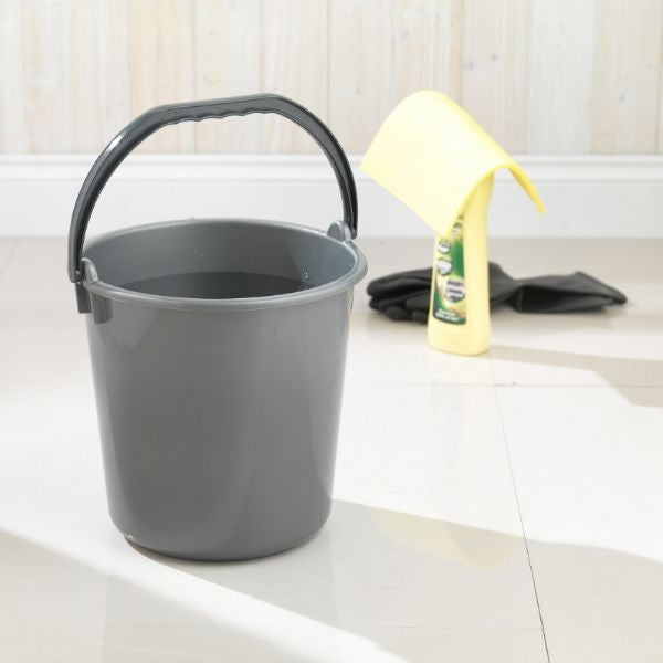 Addis 510137 9Ltr bucket - Metallic Grey - Premium Mops / Buckets from addis - Just $4.50! Shop now at W Hurst & Son (IW) Ltd