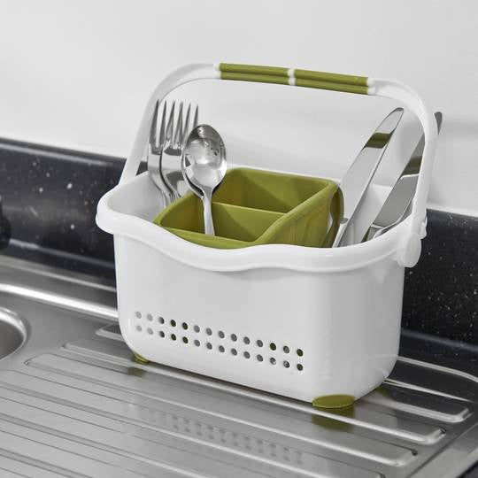 Addis 513830 Sink Caddy - White/Green - Premium Sink Organisers from ADDIS - Just $5.99! Shop now at W Hurst & Son (IW) Ltd