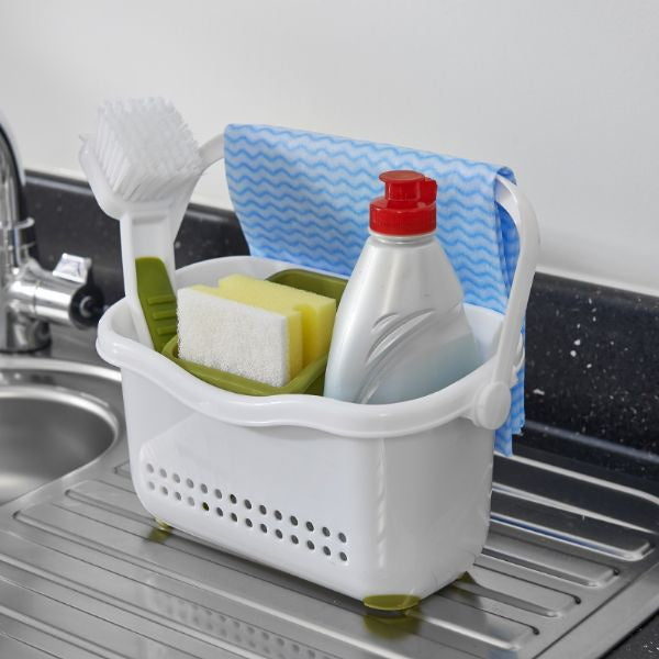 Addis 513830 Sink Caddy - White/Green - Premium Sink Organisers from ADDIS - Just $5.99! Shop now at W Hurst & Son (IW) Ltd