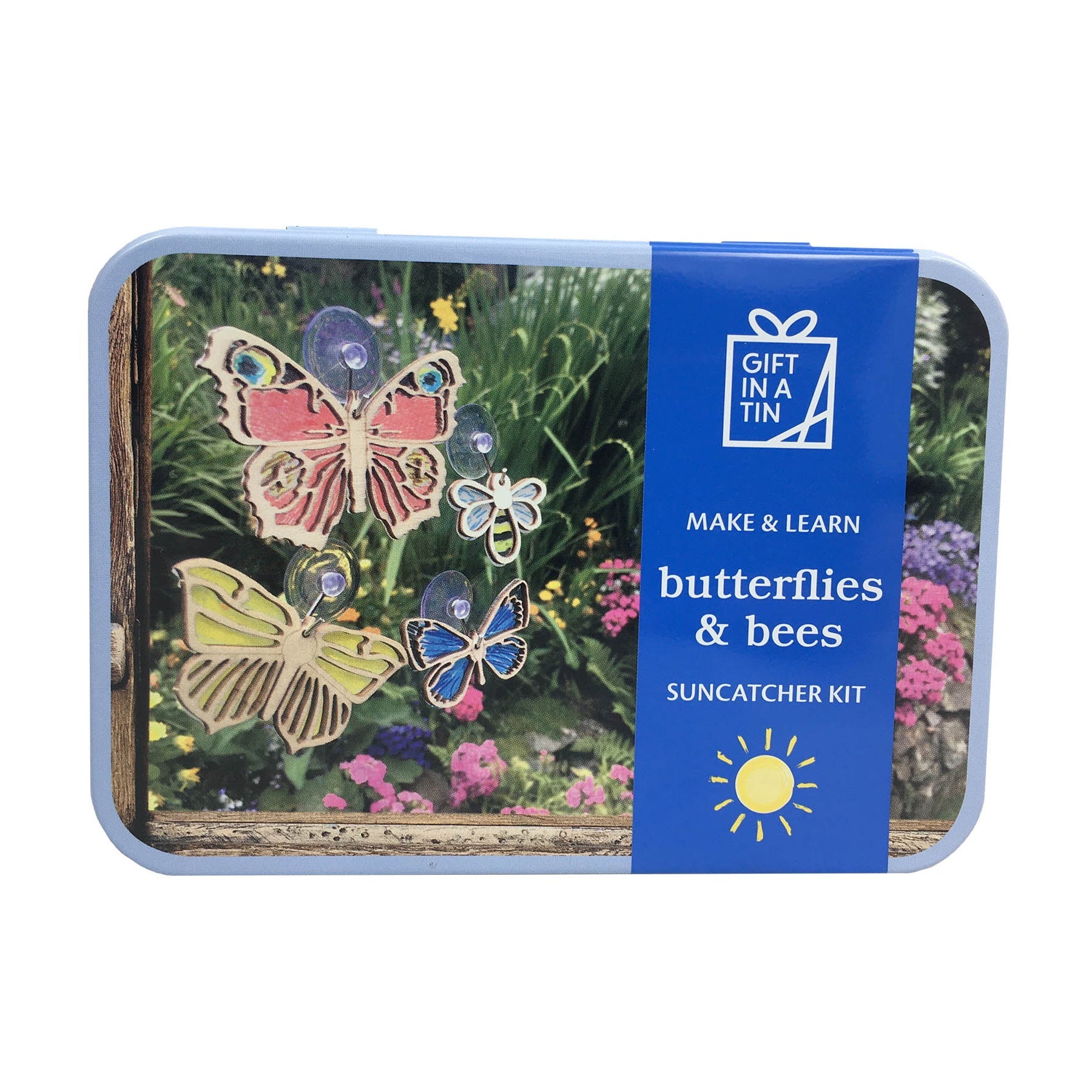 Apples to Pears 101322 Butterflies & Bees Suncatcher Set In A Tin - Premium Giftware from Apples to Pears Ltd - Just $13.99! Shop now at W Hurst & Son (IW) Ltd