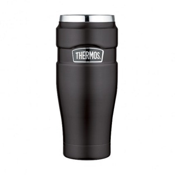 Thermos 101556 Stainless King 0.47Ltr Travel Tumbler - Matte Black - Premium Travel Mugs from THERMOS - Just $31.99! Shop now at W Hurst & Son (IW) Ltd