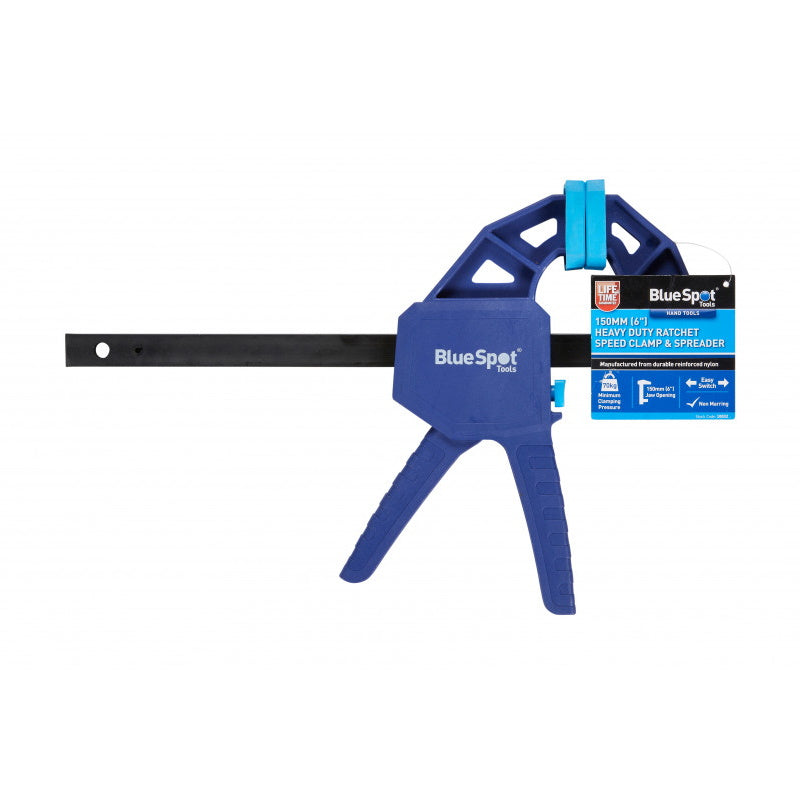BlueSpot 10032 150mm (6") Heavy Duty Ratchet Speed Clamp & Spreader - Premium Clamps from BLUESPOT - Just $5.99! Shop now at W Hurst & Son (IW) Ltd