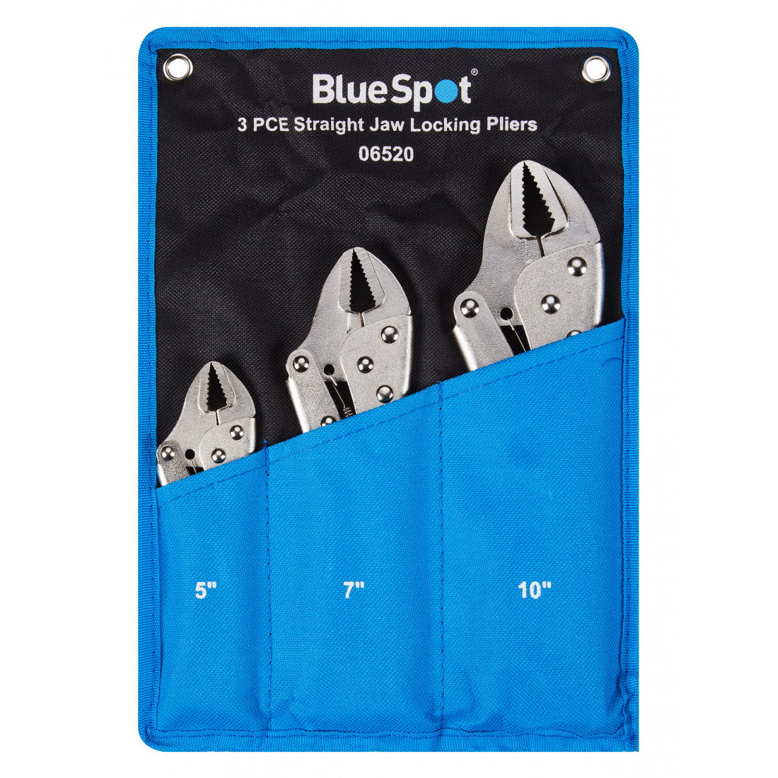 BlueSpot 06520 3Pce Straight Jaw Locking Pliers In Wallet - Premium Locking Pliers from BLUESPOT - Just $11.99! Shop now at W Hurst & Son (IW) Ltd