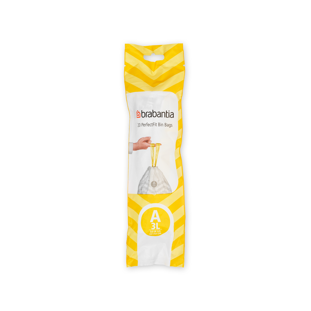 Brabantia Bin liners 'A' 3 litre pack 20 - Premium Bin Liners from BRABANTIA - Just $3.4! Shop now at W Hurst & Son (IW) Ltd