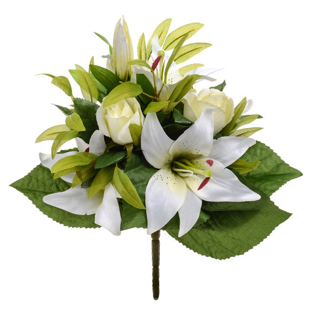 Artificial 141386 Tiger Lily Mixed Bouquet Cream Length 32cm - Premium Artificial Flowers / PlantsArtificial Flowers / Plants from CB Imports - Just $9.95! Shop now at W Hurst & Son (IW) Ltd