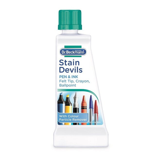 Dr. Beckmann Stain Devils 50ml Bottle Pen & Ink - Premium Specialist Cleaners from Dr. Beckmann - Just $3.00! Shop now at W Hurst & Son (IW) Ltd