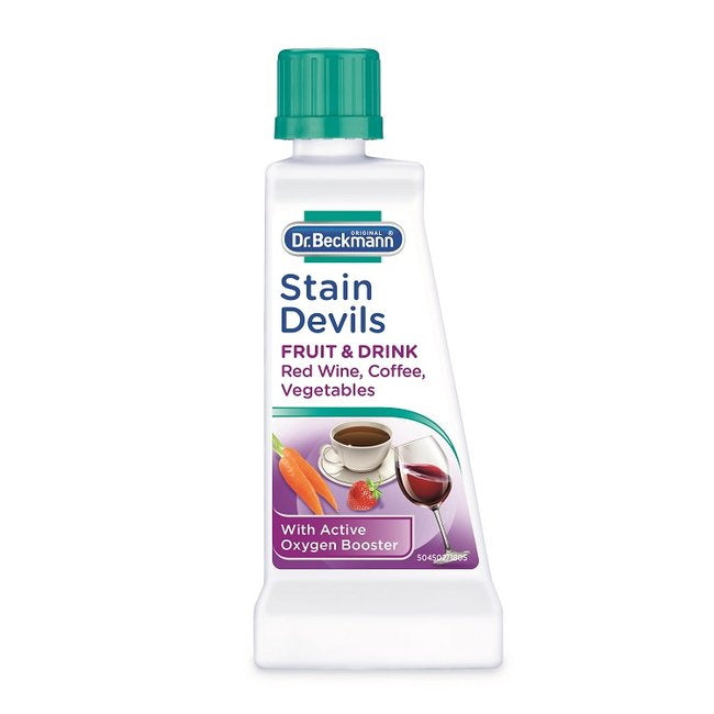 Dr. Beckmann Stain Devils 50ml Bottle Fruit & Drink - Premium Specialist Cleaners from Dr. Beckmann - Just $3.00! Shop now at W Hurst & Son (IW) Ltd