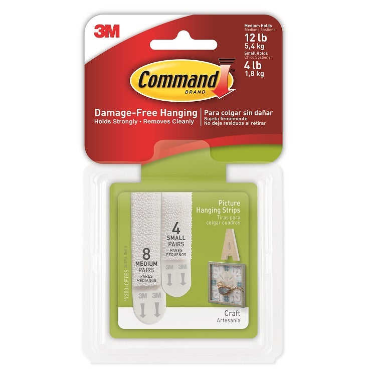 Command 17203 Assorted White Picture Hanging Strips - Premium Picture Hanging from COMMAND - Just $10.5! Shop now at W Hurst & Son (IW) Ltd