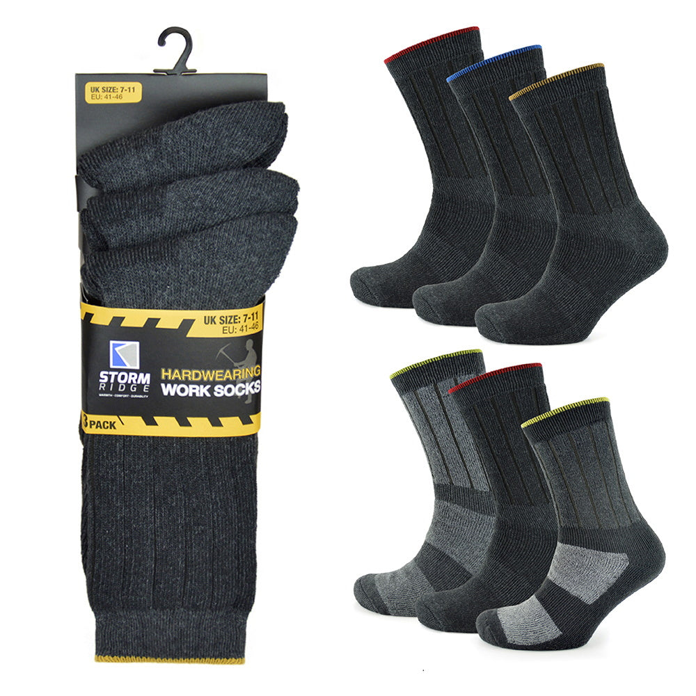 Storm Ridge SK050 Hardwearing Work Socks 3 Pack Size 7-11 - Premium Socks from Storm Ridge - Just $4.99! Shop now at W Hurst & Son (IW) Ltd