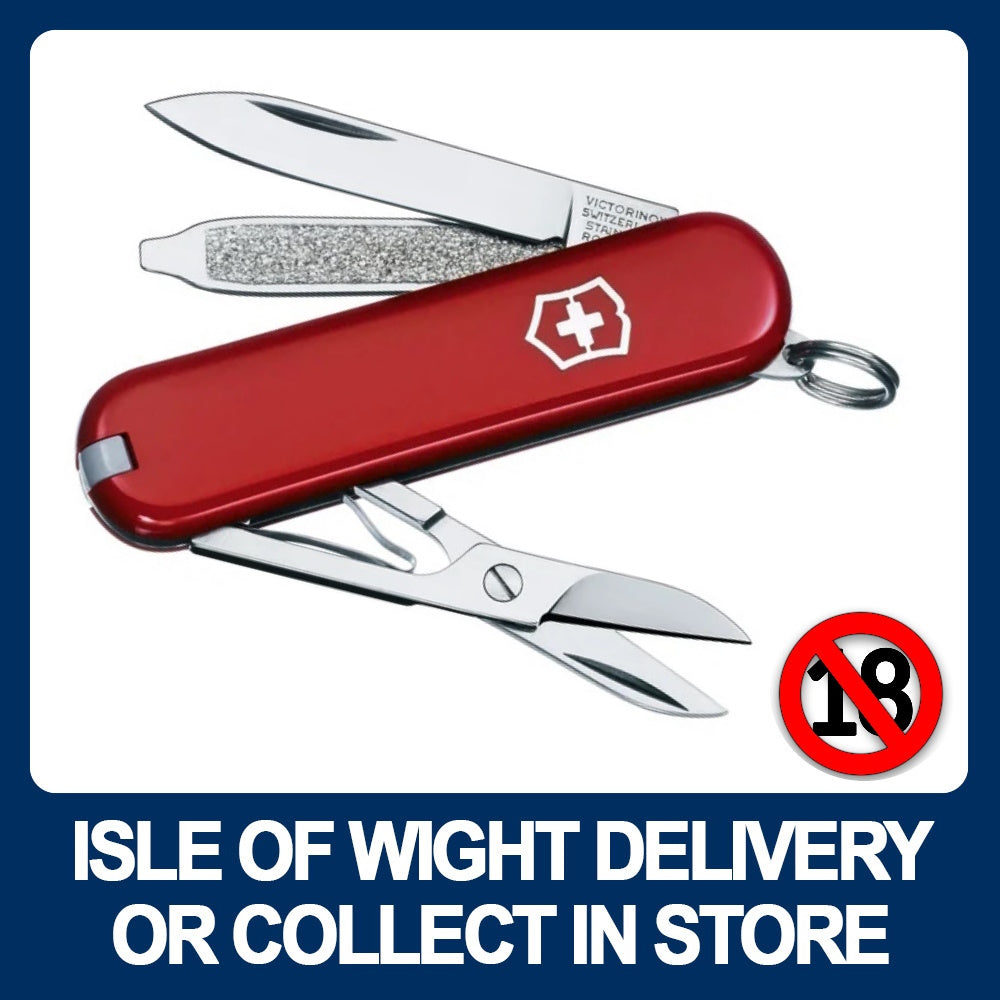Victorinox 0620300 Classic Knife - Red - Premium Penknives / Multi-Tools from VICTORINOX - Just $21.00! Shop now at W Hurst & Son (IW) Ltd