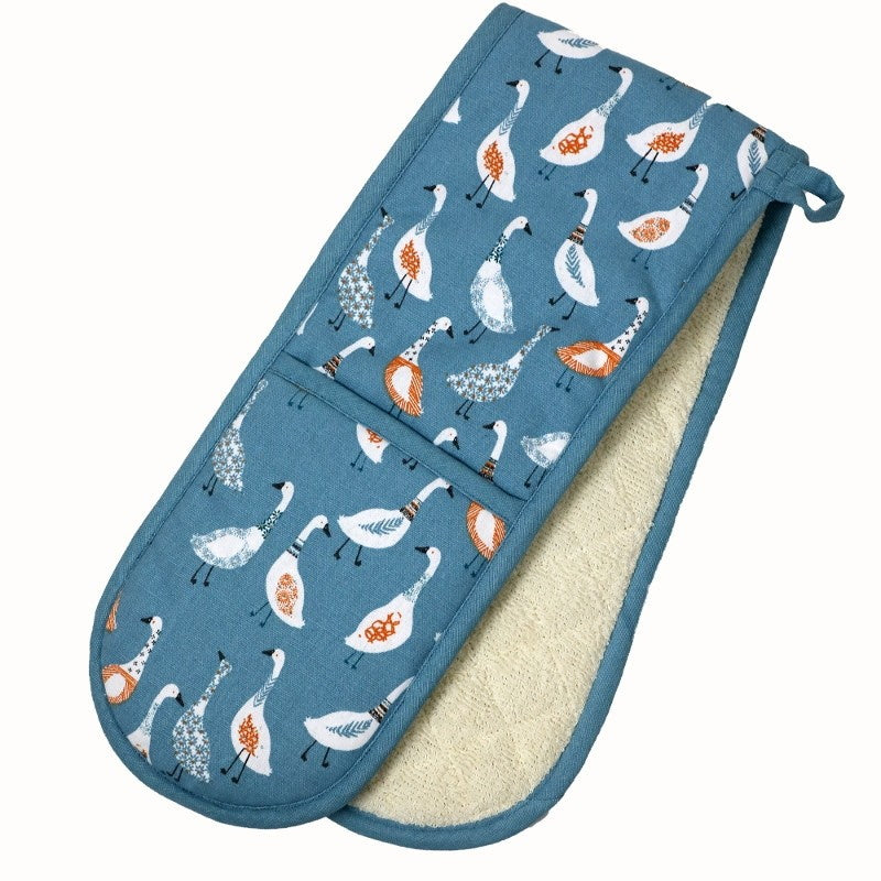 Dexam 16141251 Giggling Geese Cotton Double Oven Glove - Premium Oven Gloves from Dexam - Just $19.50! Shop now at W Hurst & Son (IW) Ltd