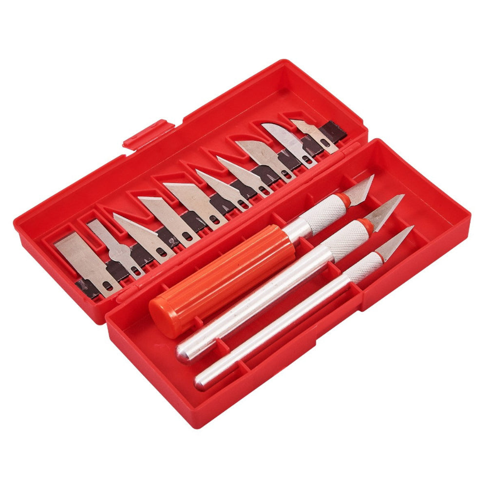 ** Amtech S0500 Hobby Knife 13 Blade Kit in Case Knives DK Tools age restricted Am-tech Amtech Brand_Amtech Collections_Saws / Knives DK Tools Hand tools iowonly Knives Not Google Product Type_Knives Restricted Saws & Knives Tools