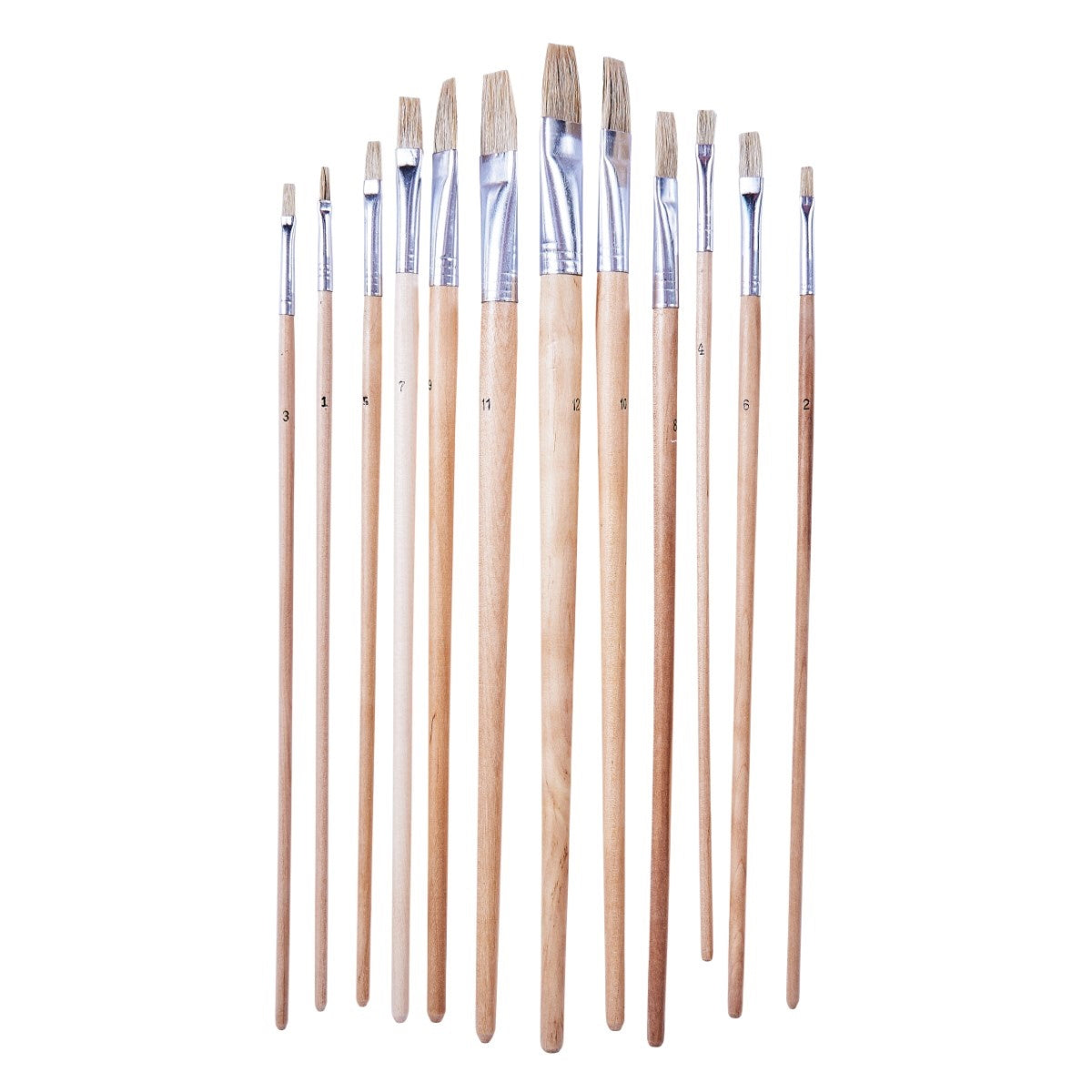 Amtech S4145 Art Paint Brush 12 Piece Set - Flat Tips Paint Brushes DK Tools Am-tech Amtech Brand_Amtech brushes Brushes / Rollers Collections_Brushes / Rollers Decorating decorating supplies DK Tools Google Product Paint Brushes & Rollers Product Type_Paint Brushes