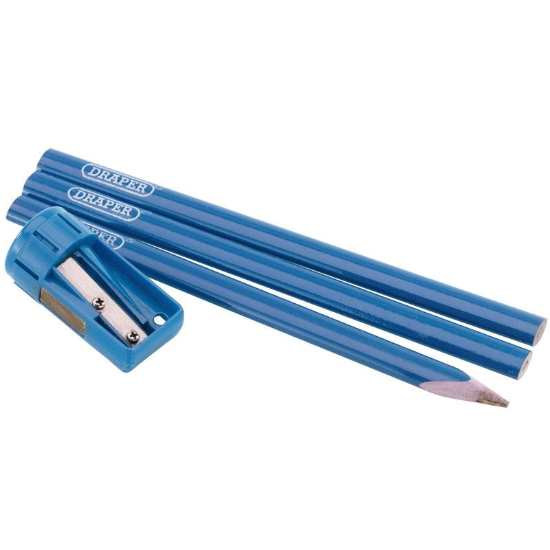 Draper 92705 12 Carpenters Pencils & 1 Sharpener Set - Premium Pencils / Markers from DRAPER - Just $4.99! Shop now at W Hurst & Son (IW) Ltd