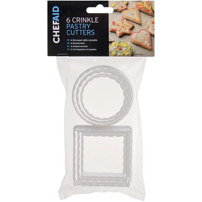 Chef Aid 10E00184 Crinkle Pastry Cutters Pack of 6 - Premium Cookie Cutters from George East - Just $1.99! Shop now at W Hurst & Son (IW) Ltd