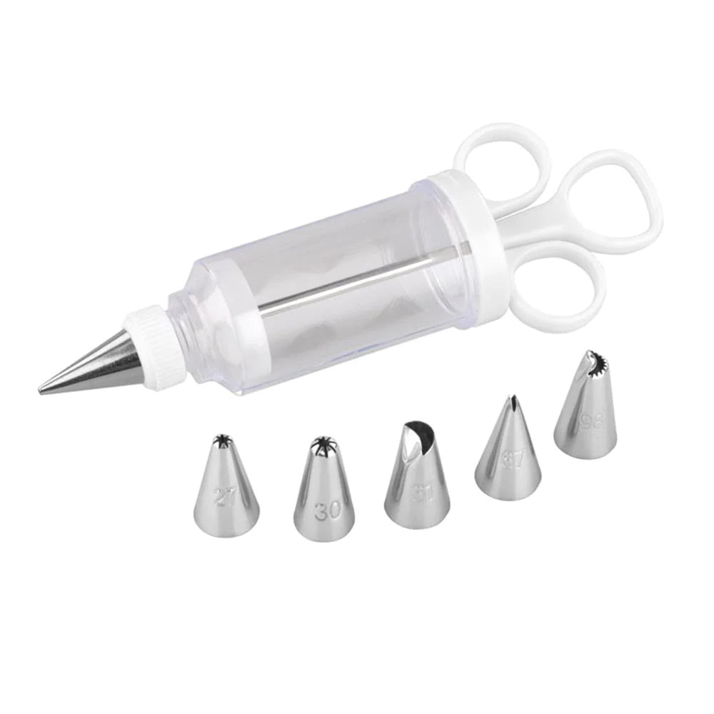 Tala 10A09934 Icing Syringe Set with 6 Nozzles - Premium Cake Decorating from TALA - Just $8.50! Shop now at W Hurst & Son (IW) Ltd