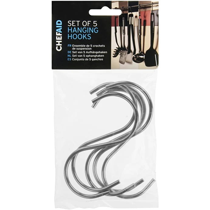 Chef Aid 10E10570 Hanging S Hooks Pkt5 - Premium Hanging Racks & Hooks from ChefAid - Just $2.70! Shop now at W Hurst & Son (IW) Ltd
