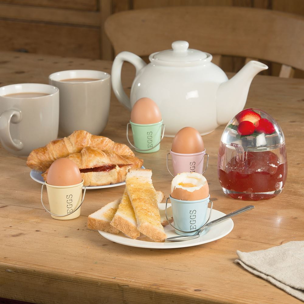 Eddington 83022 Mill House Egg Cup Pails Set of 4 - Pastel Shades Egg Cups eddingtons Brand_Eddingtons Collections_Tableware Dining & Tableware Eddington Eddingtons Google Product Product Type_Egg Cups Tableware