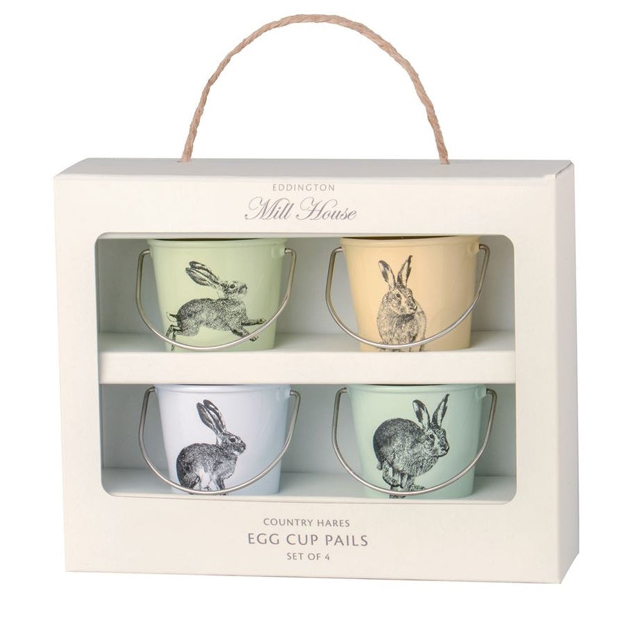 Eddingtons 83032 Mill House Egg Cup Pails Set of 4 - Country Hares - Premium Egg Cups from eddingtons - Just $8.8! Shop now at W Hurst & Son (IW) Ltd