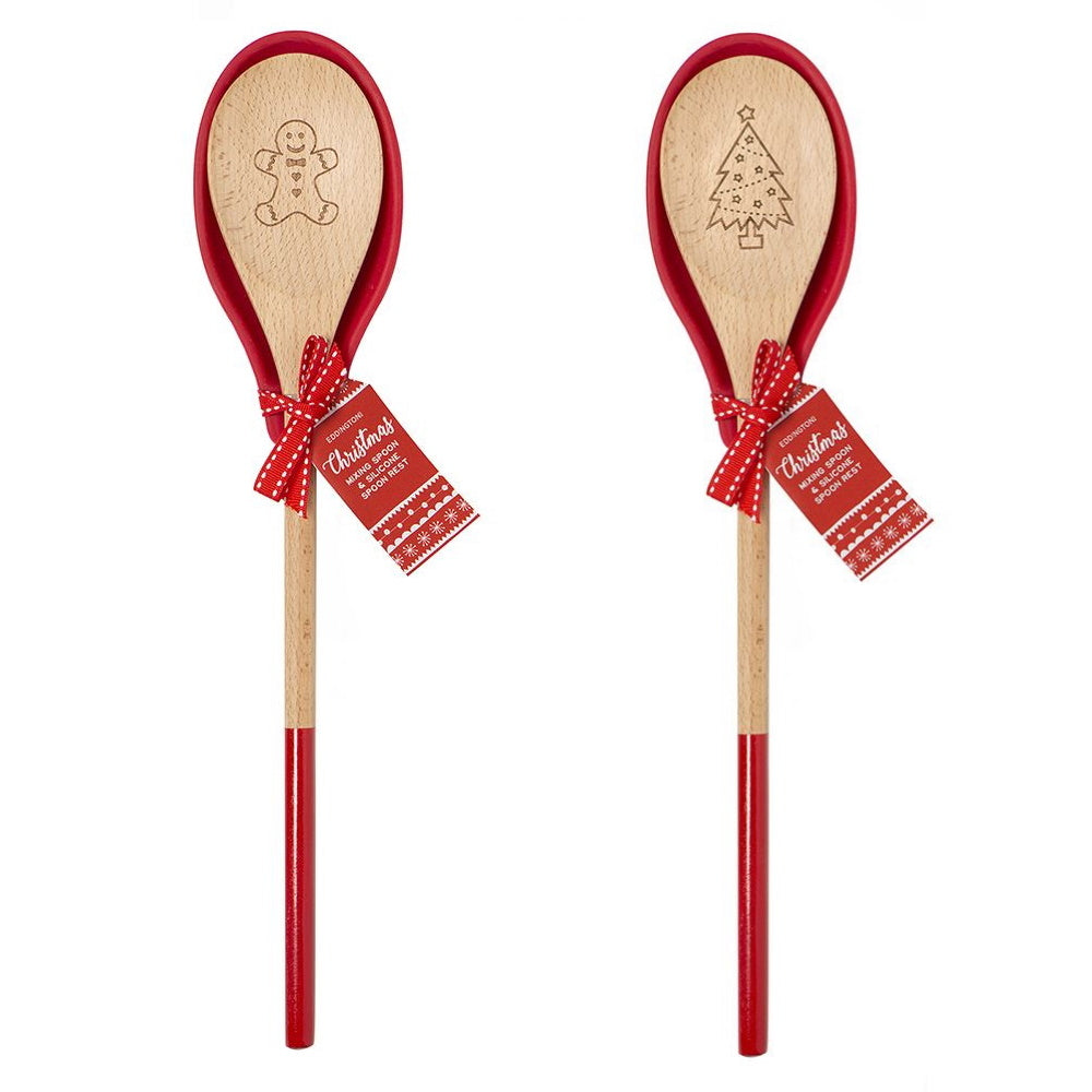 Eddingtons 882010 Christmas Mixing Spoon & Silicone Rest - Various Designs - Premium Christmas Spoons from eddingtons - Just $3.95! Shop now at W Hurst & Son (IW) Ltd