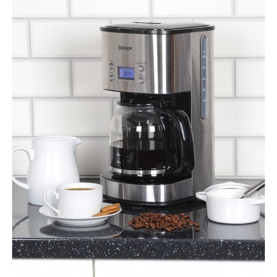 Igenix IG8250 Digital Filter Coffee Maker 800w 1.5Ltr – Brushed Stainless Steel Coffee Machines Igenix Brand_Igenix Coffee machines Collections_Coffee Machines Google Product Igenix Pik-A-Pak Product Type_Coffee Machines