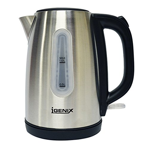 Igenix IG7601 Compact Jug Kettle 1Ltr Brushed Stainless Steel - Premium Electric Kettles from Igenix - Just $24.95! Shop now at W Hurst & Son (IW) Ltd