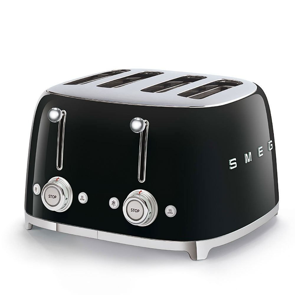Smeg 4 Slice Steel Toaster - Black - Premium 4 Slice Toasters from Smeg - Just $194.99! Shop now at W Hurst & Son (IW) Ltd