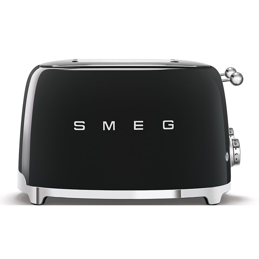 Smeg 4 Slice Steel Toaster - Black 4 Slice Toasters Smeg Brand_Smeg Collections_Toasters Domestic Appliances electricals Google Product Product Type_4 Slice Toasters Smeg Toaster Toasters