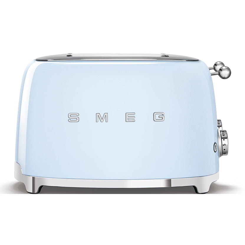 Smeg 4 Slice Steel Toaster - Pastel Blue 4 Slice Toasters Smeg Brand_Smeg Collections_Toasters Domestic Appliances electricals Google Product Product Type_4 Slice Toasters Smeg Toaster Toasters