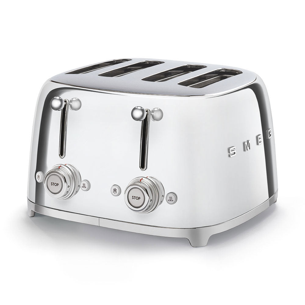 Smeg 4 Slice Steel Toaster - Chrome - Premium 4 Slice Toasters from Smeg - Just $203.99! Shop now at W Hurst & Son (IW) Ltd