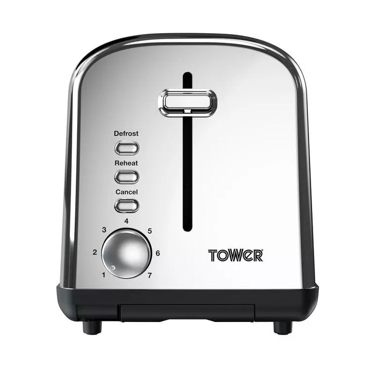 Tower T20014 Infinity Stainless Steel Toaster 2 Slice - Premium Toasters from Tower - Just $28.99! Shop now at W Hurst & Son (IW) Ltd