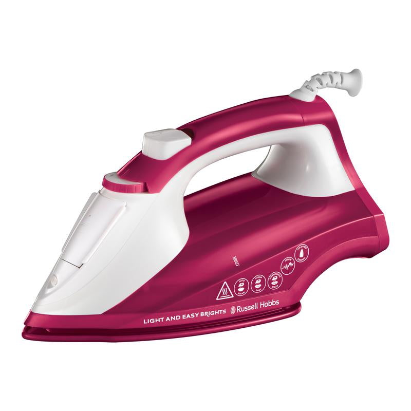 Russell Hobbs 26480 Light and Easy Brights Steam Iron 2400w - Berry and White - Premium Steam Irons from Russell Hobbs - Just $21.95! Shop now at W Hurst & Son (IW) Ltd