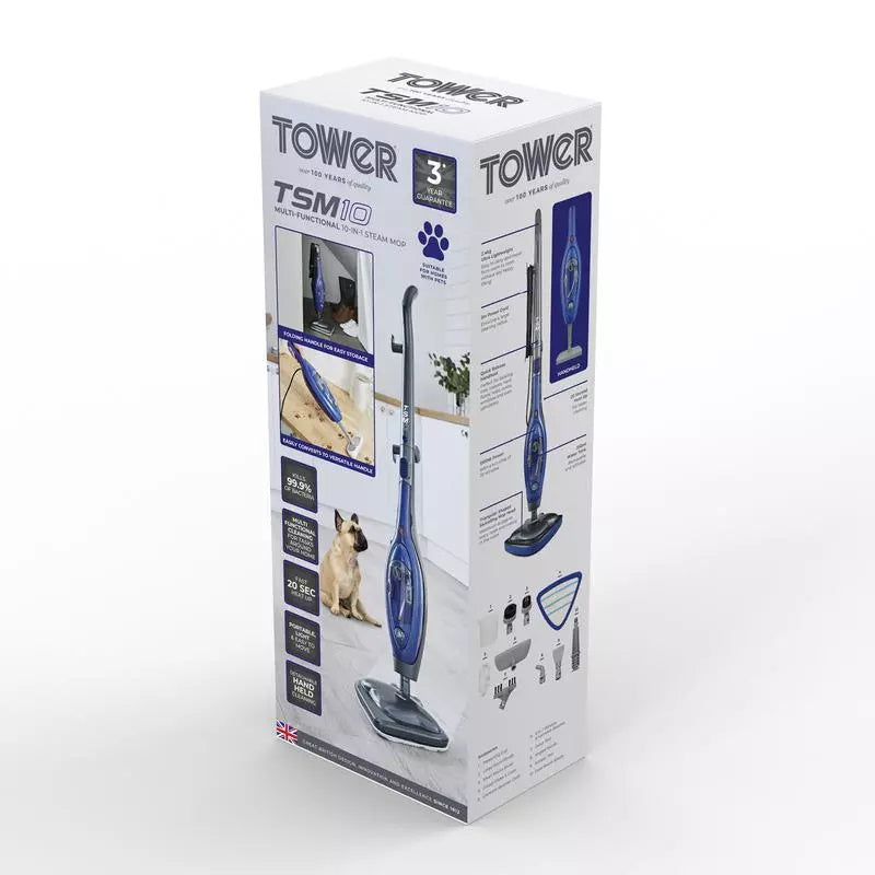 Tower TSM10 10-in-1 Multi Function Steam Mop  Buy Steam Mops from  Tower56.99 – W Hurst & Son (IW) Ltd