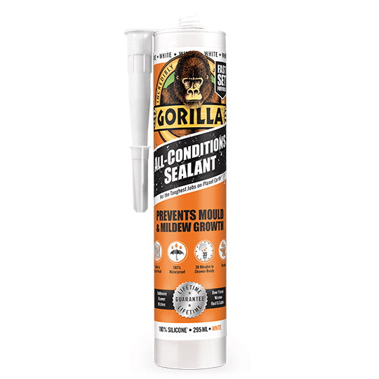 Gorilla All Condition Silicone Sealant Cartridge - Various Colours - Premium Sealants from Gorilla Glue - Just $11.5! Shop now at W Hurst & Son (IW) Ltd