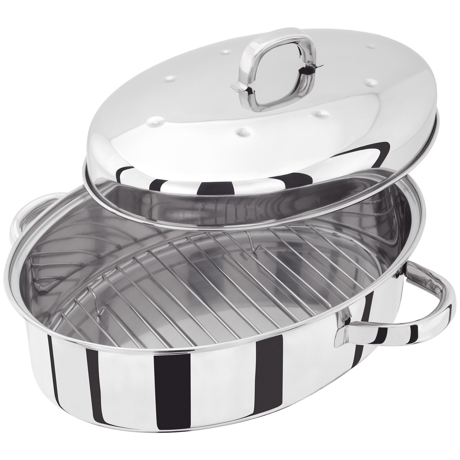 Judge TC120 Kitchen Essentials Oval Roaster 32cm With Domed Lid & Rack - Premium Roasting Pans & Racks from Horwood - Just $39.95! Shop now at W Hurst & Son (IW) Ltd