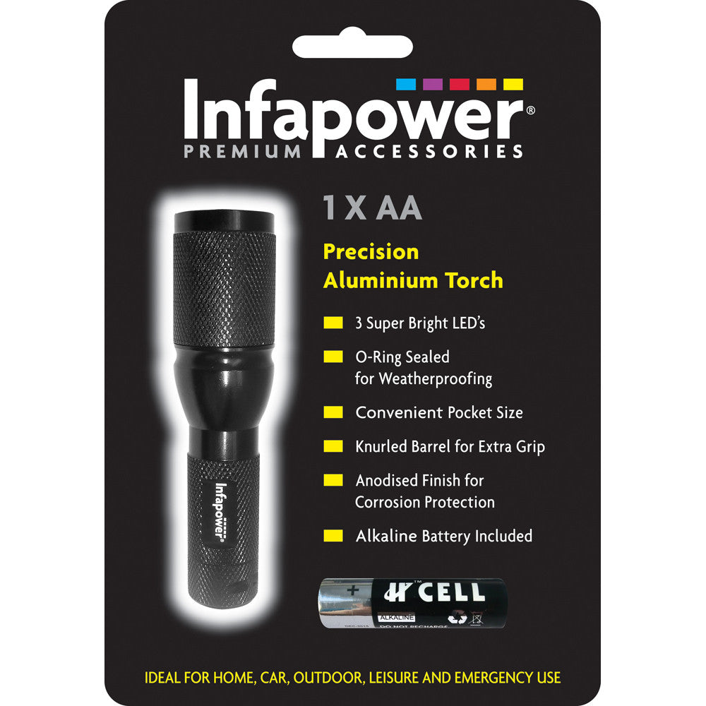 Infapower F001 Precision Aluminium LED Torch - Premium Torches from INFAPOWER - Just $4.50! Shop now at W Hurst & Son (IW) Ltd