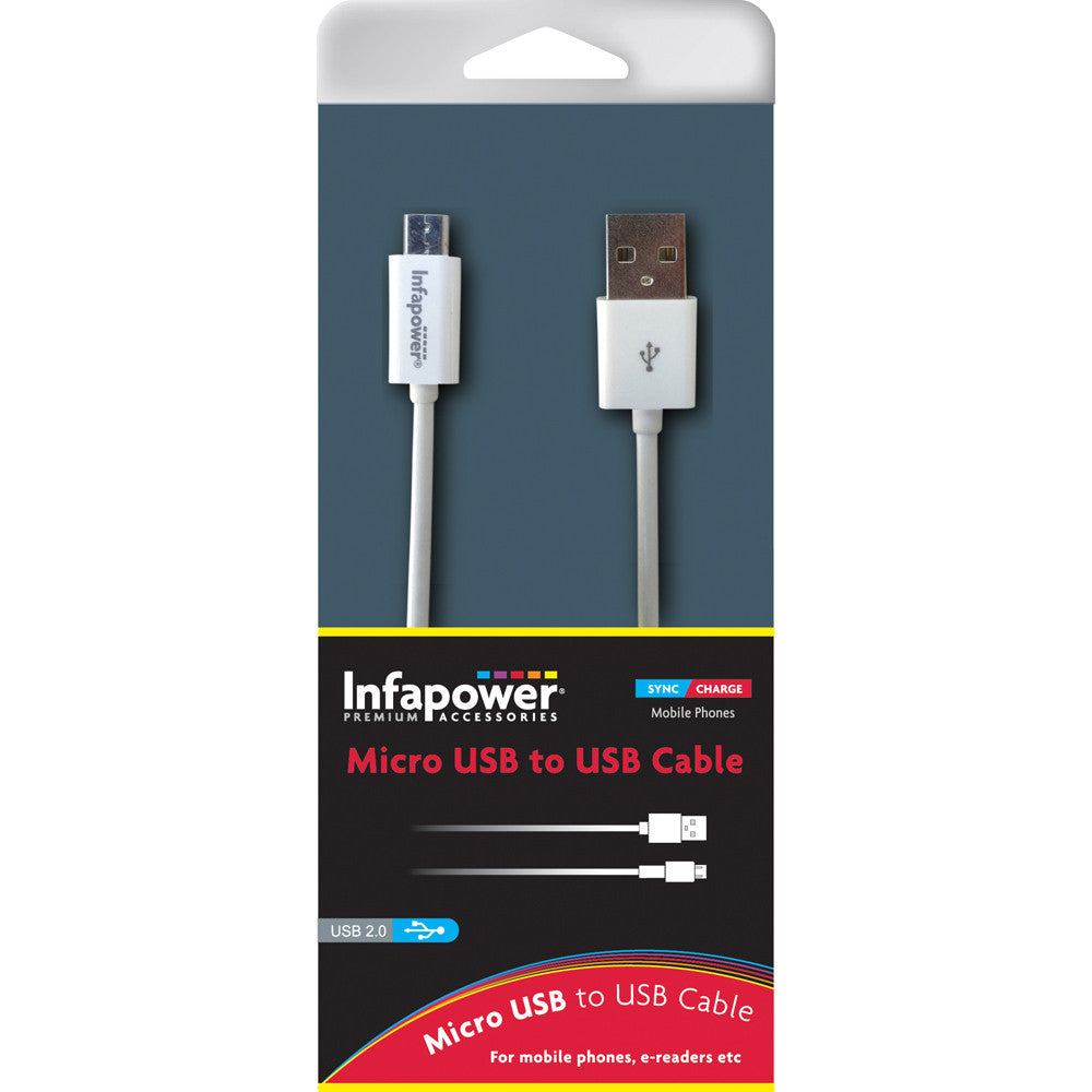 Infapower P009 Micro USB to USB Cable - Premium Mobile Phone Accs from INFAPOWER - Just $1.99! Shop now at W Hurst & Son (IW) Ltd