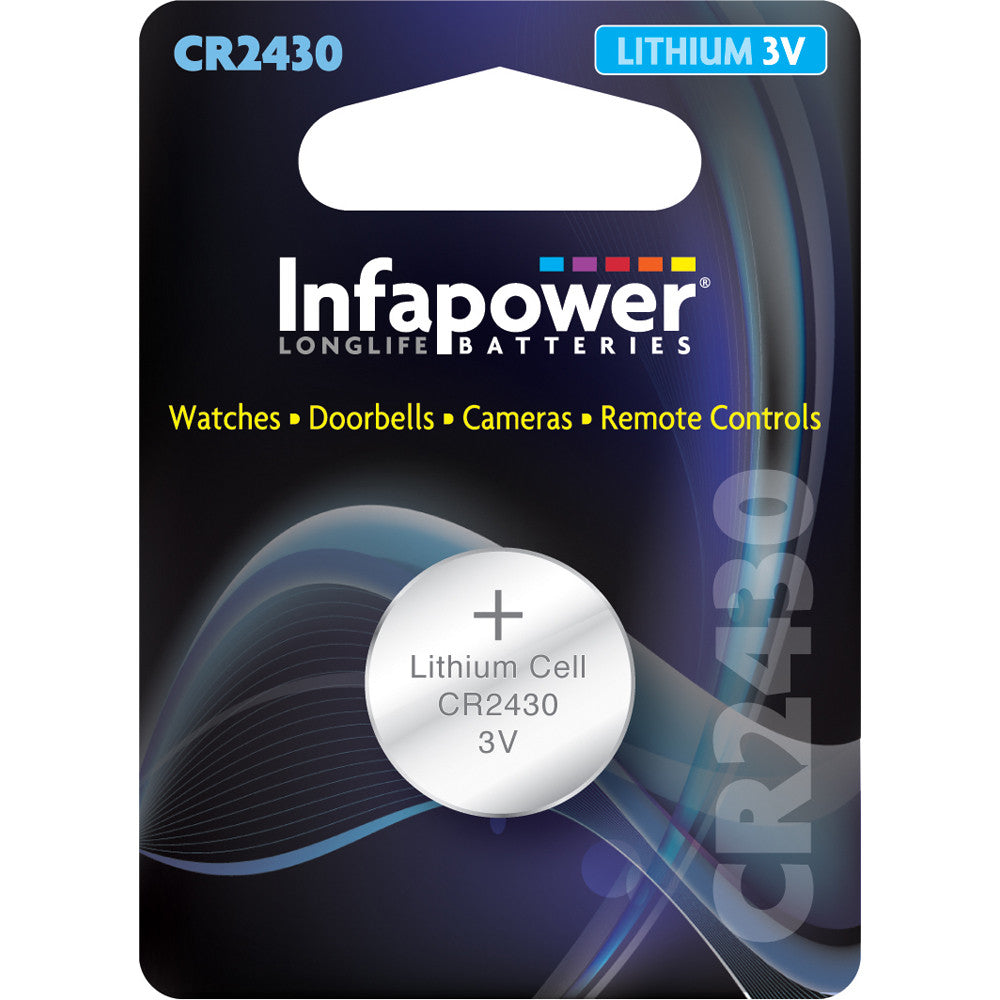 Infapower L901 CR2430 Button cell Battery Lithium 3V - Premium Button Cell Batteries from INFAPOWER - Just $1.19! Shop now at W Hurst & Son (IW) Ltd