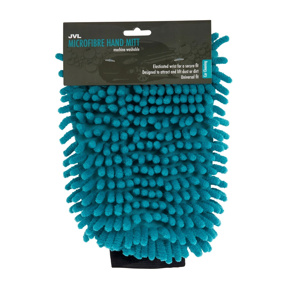 JVL 20-420 Microfibre Hand Mitt - Teal - Premium Dusters / Cloths from JVL - Just $3.6! Shop now at W Hurst & Son (IW) Ltd