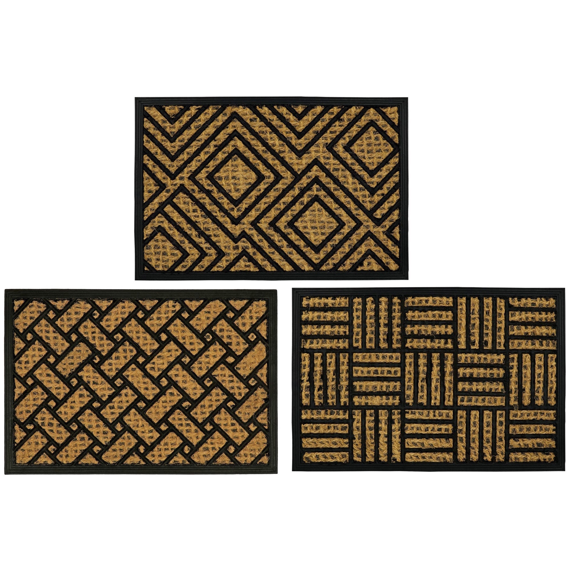 JVL 02-427 Alba Woven Tuff Scrape Mat 40x60cm - Premium Doormats from JVL - Just $3.50! Shop now at W Hurst & Son (IW) Ltd