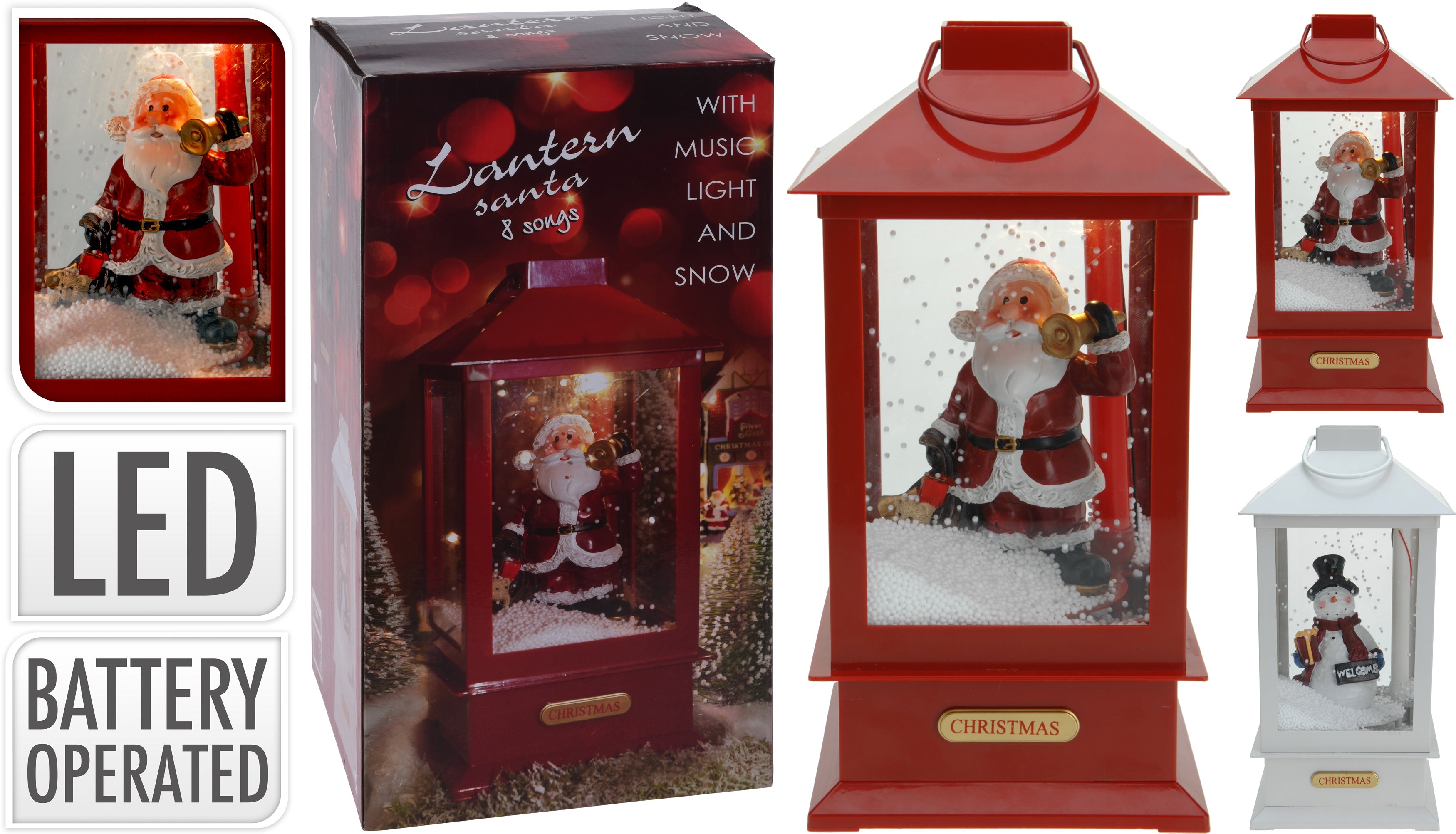 Koopman XX8310220 Light Up Lantern 38cm - Asst Designs - Premium Christmas Decorations from Koopman - Just $14.99! Shop now at W Hurst & Son (IW) Ltd