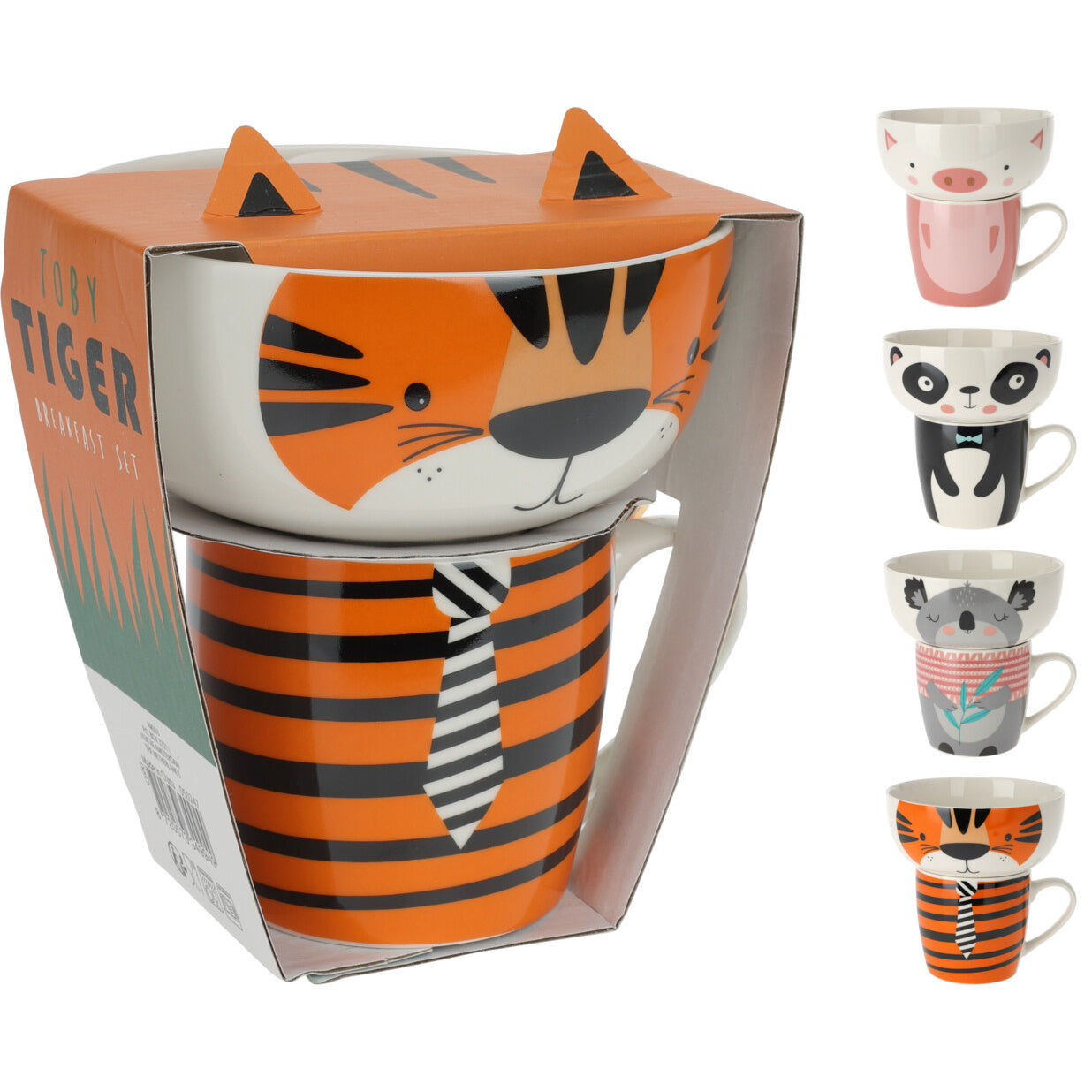 Siaki Q90000270 Breakfast Set (Mug & Bowl) - Various Designs - Premium Mugs from Koopman International - Just $8.75! Shop now at W Hurst & Son (IW) Ltd