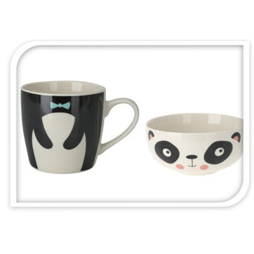 Siaki Q90000270 Breakfast Set (Mug & Bowl) - Various Designs - Premium Mugs from Koopman International - Just $8.75! Shop now at W Hurst & Son (IW) Ltd