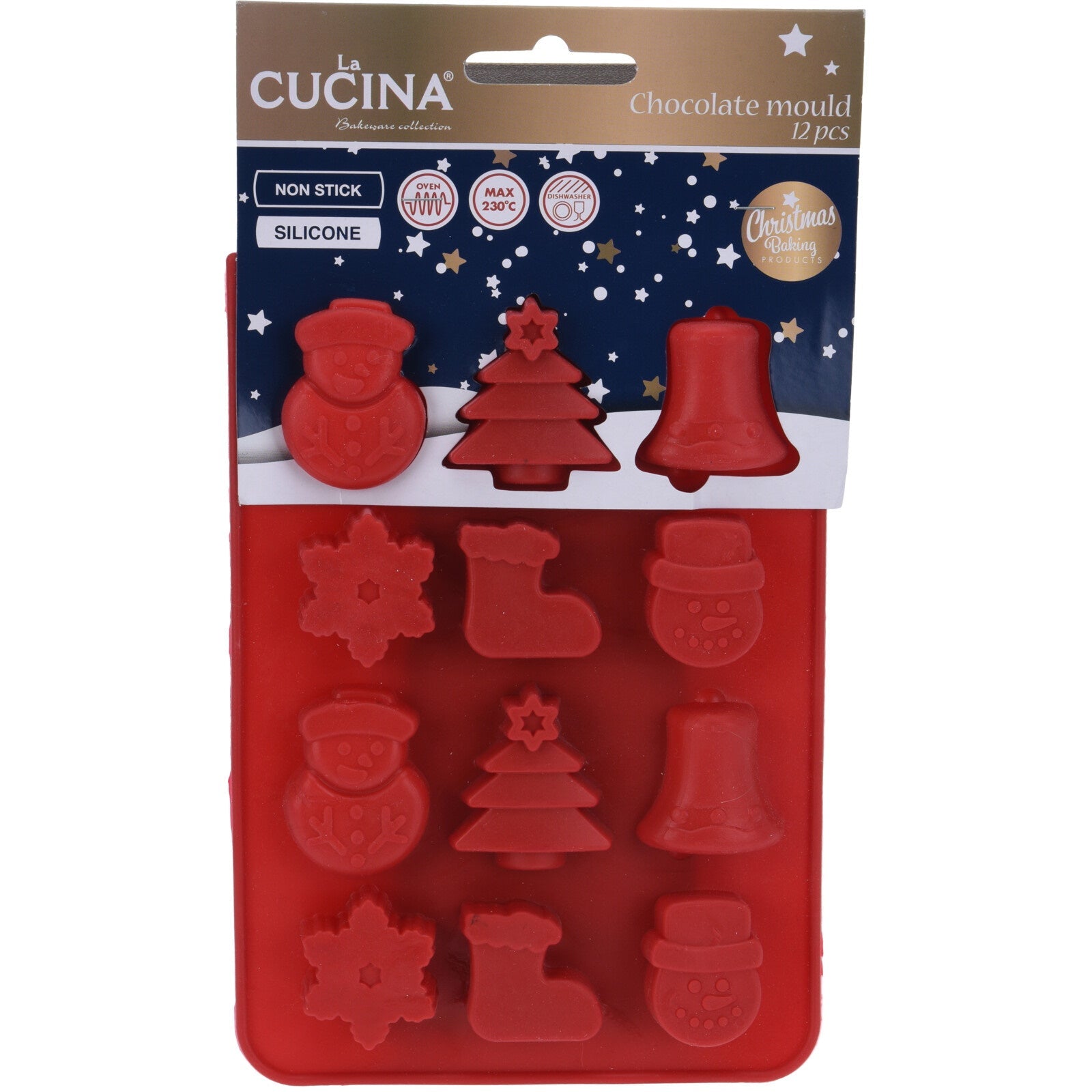 La Cucina 170458920 Christmas Silicone Chocolate Mould - Premium Christmas Baking from Koopman International - Just $2.50! Shop now at W Hurst & Son (IW) Ltd