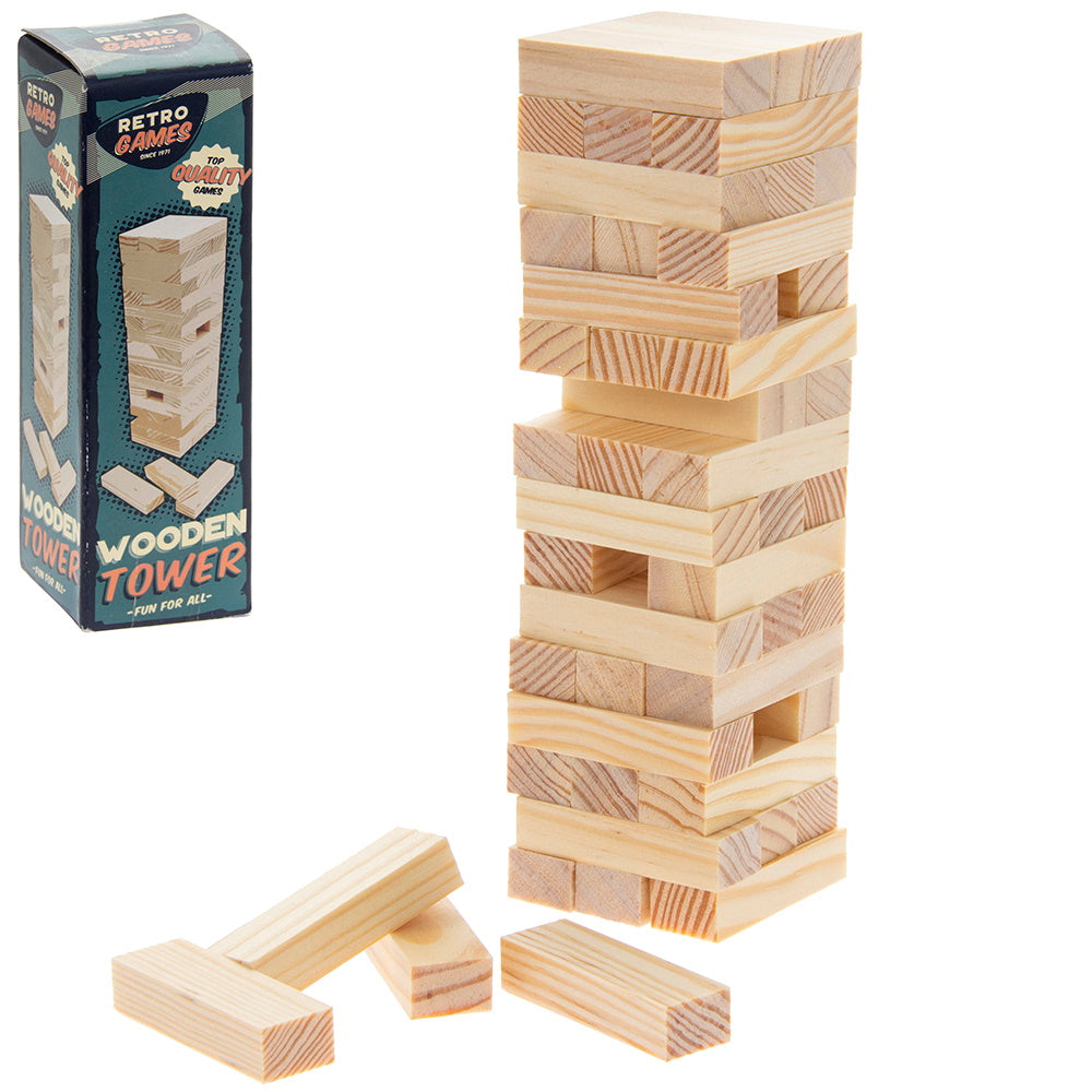 Retro Games LP62006 Wooden Tower - Premium Giftware from LESSER & PAVEY - Just $2.85! Shop now at W Hurst & Son (IW) Ltd