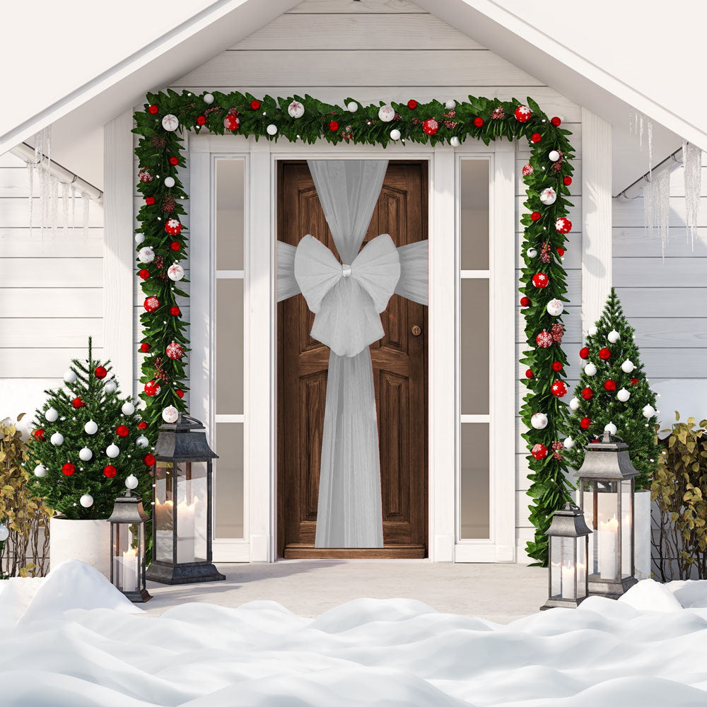 Lesser & Pavey LP51930 Festive Door Bow - Silver - Premium Christmas Decorations from LESSER & PAVEY - Just $13.99! Shop now at W Hurst & Son (IW) Ltd