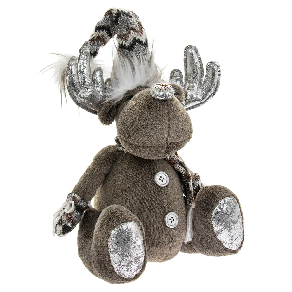 Lesser & Pavey LP52468 Silver Reindeer Sitting 20" - Premium Christmas Ornaments from LESSER & PAVEY - Just $13.50! Shop now at W Hurst & Son (IW) Ltd