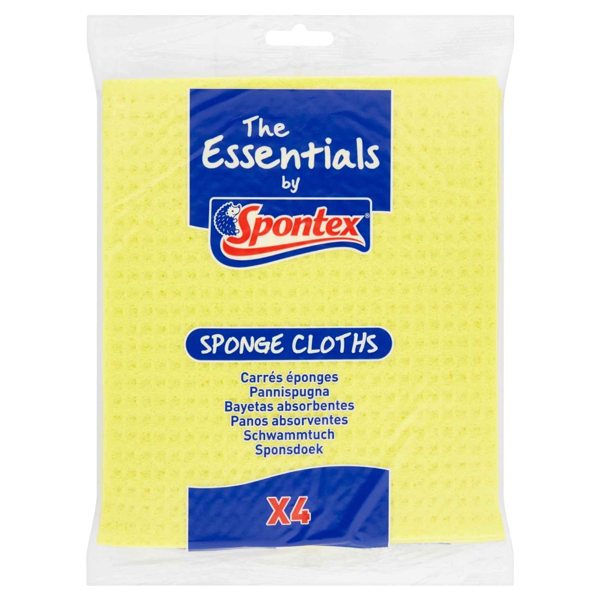 Spontex Essentials Yellow Sponge Cloths Pack of 4 - Premium Dusters / Cloths from Spontex - Just $1.45! Shop now at W Hurst & Son (IW) Ltd