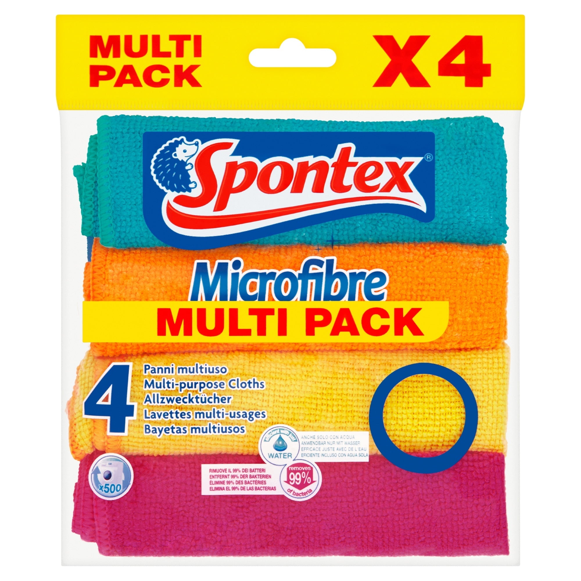 Spontex Microfibre Multi-Purpose Cloths Pack of 4 - Premium Dusters / Cloths from Spontex - Just $3.8! Shop now at W Hurst & Son (IW) Ltd